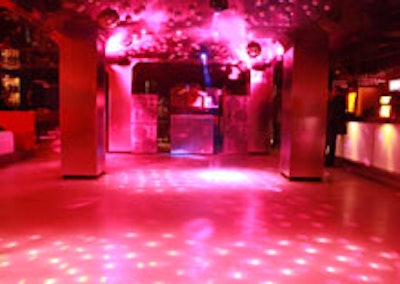 Disco balls above the dance floor at Pop