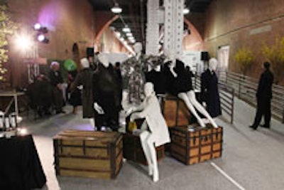 The set up at fashion trade show the Train New York