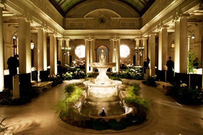 Art Deco projections and Cocoanut Grove-inspired plantings at the Frick's ball