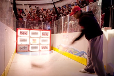 The British Columbia Lottery Commission's miniature—and branded—ice rink