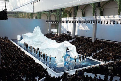 The 240-ton man-made iceberg at Chanel's show in Paris