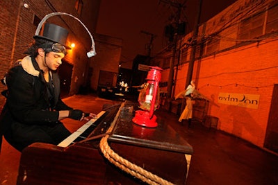 A performer at Redmoon's Spectacle Lunatique