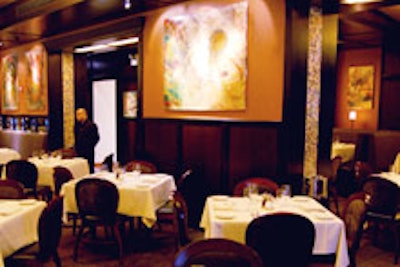 The main dining room at Benny's Chop House