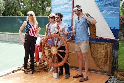 The nautical photo station at the Anthem party