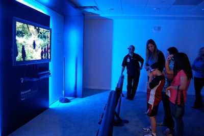 3-D home theater space at the pop-up store