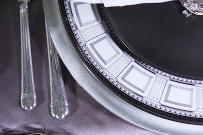 The Architect plate atop a silver charger at the Corcoran Ball