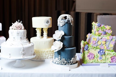 The cake display