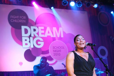 Queen Latifah served as the M.C. at Fight for Children's School Night fund-raiser.