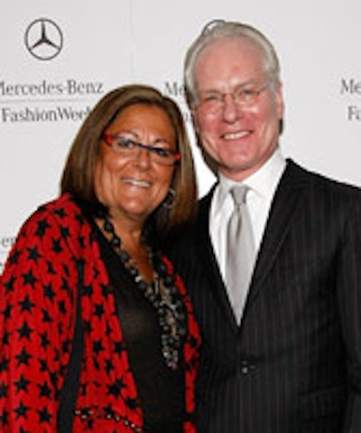 Fern Mallis with Tim Gunn at a 2009 Fashion Week event