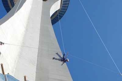 The new SkyJump Las Vegas attraction at Stratosphere