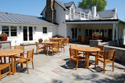 The patio of the Blue Rock Inn