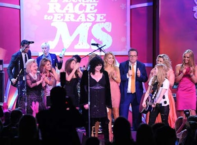 A packed stage at the Race to Erase MS gala