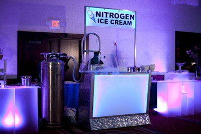 Ice Magic's nitrogen ice cream station