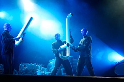 The Blue Man Group performance