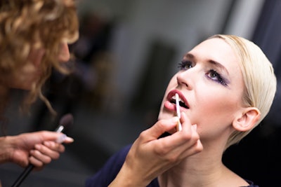 Models got prepped with makeup by Naz Kupelian Salon.