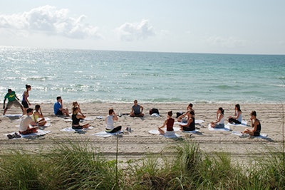 Equinox Fitness Club's morning yoga sessions at the Hotel Thrillist promotion