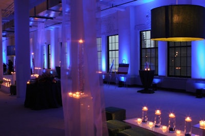 Raw space converted into an elegant cocktail event