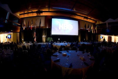 HBO screening in our ballroom