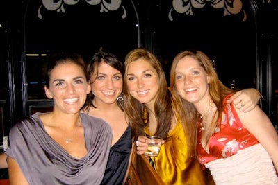 Bachelorettes pause to enjoy the moment during a (wild?) night on the town.