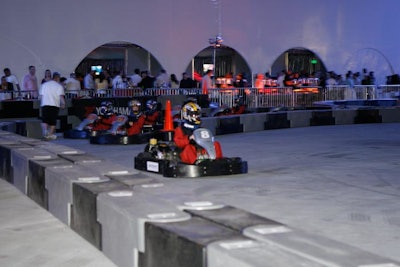 Speed Racer premiere, go-kart track at after-party