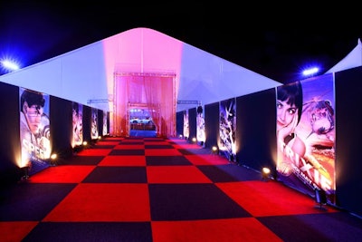 Speed Racer premiere, entrance to tent