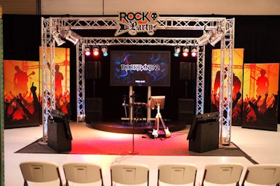 Custom Rock Band featuring the 103-inch plasma TV