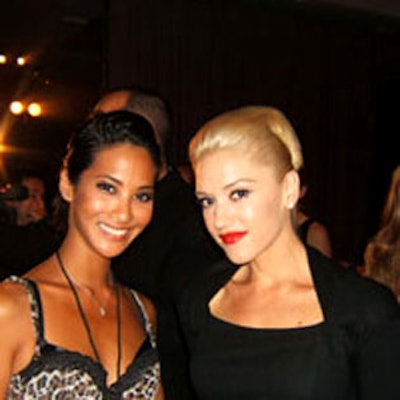 Brenda Versoza and Gwen Stefani at Fashion Week