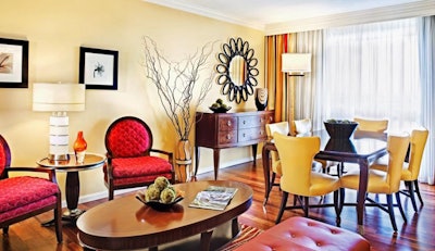 Elegant suites with separate seating area