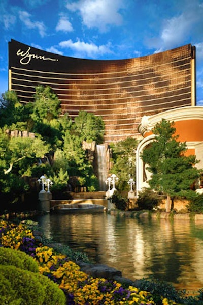 Wynn Las Vegas Resort and Country Club is a 50-story luxury resort featuring 2,716 rooms and suites, signature restaurants, retail boutiques, exciting leisure activities, and entertainment like the provocative water show 'Le Rêve.”
