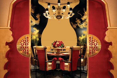 The dramatic backdrop for incomparable cuisine reflects a decadent twist on early French-influenced Shanghai. Wing Lei offers intimate dining rooms with plush furnishings and a view of charming gardens, plus the two private Dragon Rooms and a semiprivate