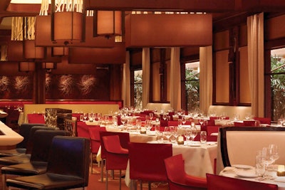 This lively restaurant is a theatrical space. Close to the Wynn and Encore theaters, this is the perfect place to see and be seen. Sections of the main dining room are available to host events.