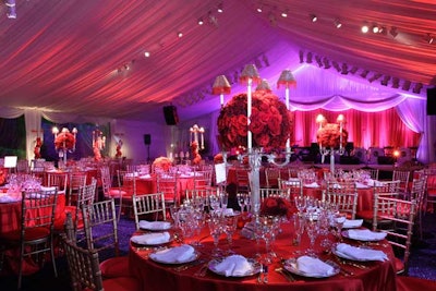 Private tented 80th birthday celebration
