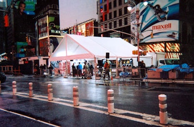Tent in Times Square