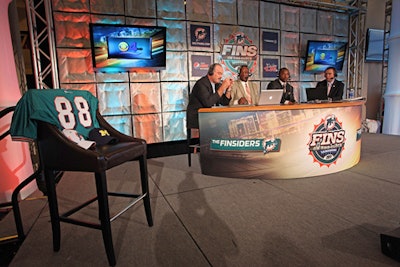 The Miami Dolphins Finsiders shared live coverage and analysis of the N.F.L. draft from a set specially built for the three-day event.