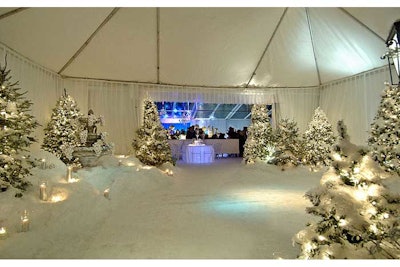 Holiday Party tented entrance