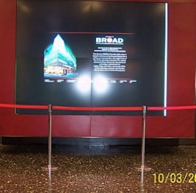 Lobby video wall of 55 Broad Street
