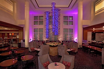 Avenue One Restaurant – ambient lighting and rich fabrics – available for events