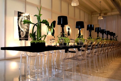 Sleek tabletop decor great for private dinners