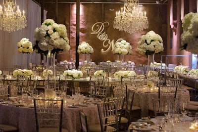 Custom wedding design at the Distillery District in Toronto