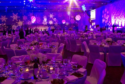 Décor, lighting, and AV for Winter Wonderland at the MTCC