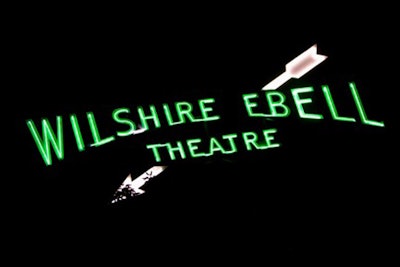 Historic neon sign atop the Wilshire Ebell Theatre