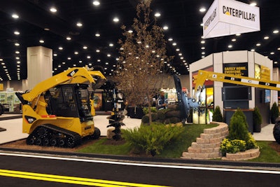 Louisville, Lawn & Power Equipment Expo: Trade show booth hardscape environment