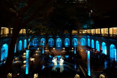 Courtyard lighting at Art Institute of Chicago