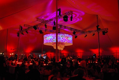 Seamless cylinder screen projection and saturated tent lighting