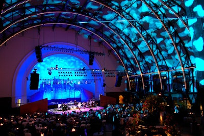 Ceiling treatment and stage lighting at Navy Pier, Chicago