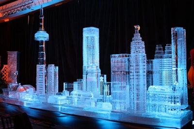 20-Foot Toronto Cityscape Ice Display