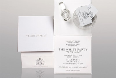 Diddy’s White Party Invitation Suite