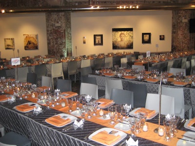 Modern dinner at Long View Gallery