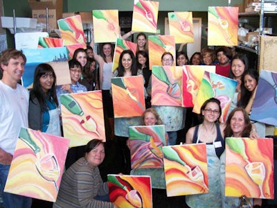 A 90-minute Cooking Class combined with a 90-minute Painting Class with Amazing Edibles and Bottle & Bottega.