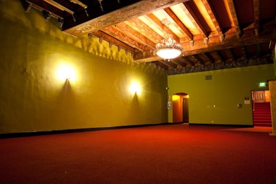 Green Room located below stage area